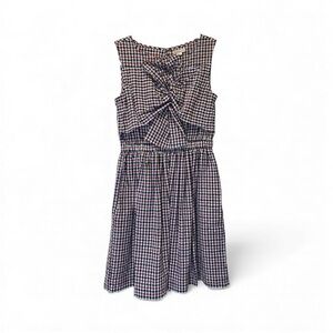 Crewcuts Plaid Seersucker Checkered Sleeveless with Twist Bodice Dress size 12